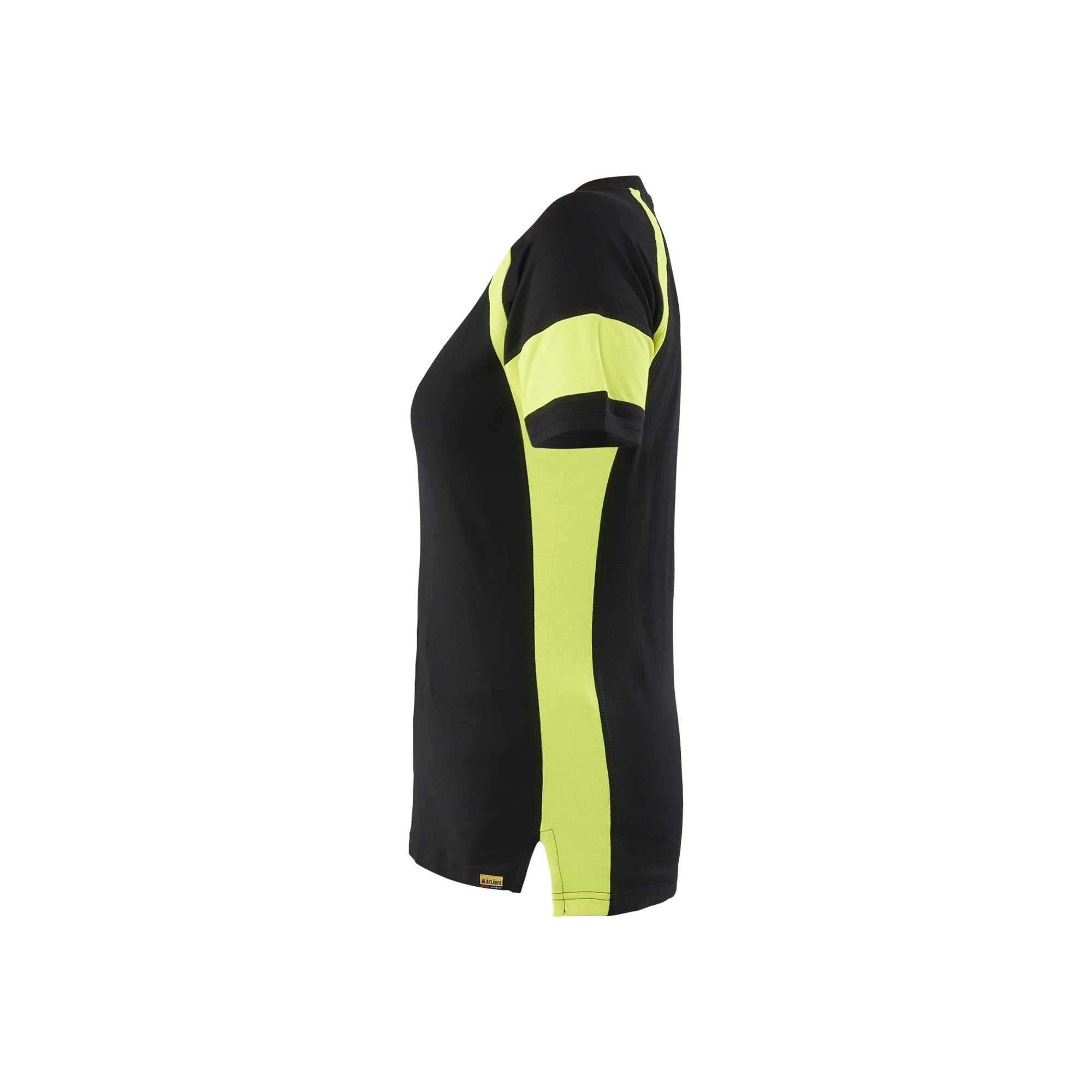 BLAKLADER 35241030 Women's T shirt with Hi Vis Hi Vis Reflective Short Sleeve Work T-Shirt WOMEN - 100% Cotton